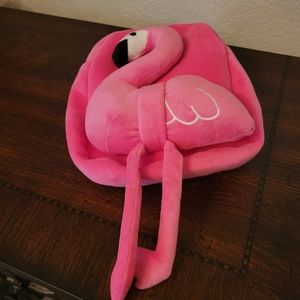Plush Pink Flamingo Backpack